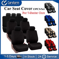 Carstorm Universal Car Seat Cover With Color Pattern Fabric Seat Cover For 7 Seater Car 13PCS/Set