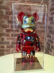 Bearbrick /Hottoys 400%/1000% 一體式亞加力膠箱/展示盒/防塵盒 Model : Mirror (Silver / Gold)
