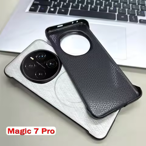 For Honor Magic 7 6 Pro Luxury Ultra Slim Frameless Line Texture Magnetic Phone Case For Honor Magic