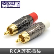 · · · American AMPHENOL Ampino ACPL- * Gold-Plated RCA Lotus Connector Audio Video AV Black Gold-Pla