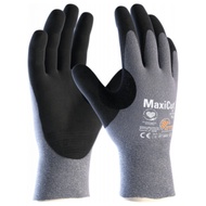 ATG Glove Solutions 44-504 Maxicut Oil, Black Nitrile Microfoam Grip Work Safety Gloves Cut Protection