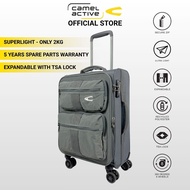 camel active 20 Inch rPET Softcase Luggage TSA Lock Expandable 8 Wheel Secure Zip- 51750020