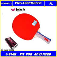 BUTTERFLY TBC 401 FL YUKI RUBBER SHAKEHAND TABLE TENNIS RACKET PING PONG BAT (READY STOCK)