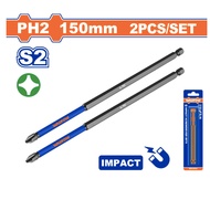 Set of 2 PH2 screwdriver bits 150mm and 200mm Wadfow