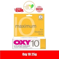 Oxy 10 10g, 25g 10% Benzoyl Peroxide For Stubborn Acne jerawat (Oxy10)