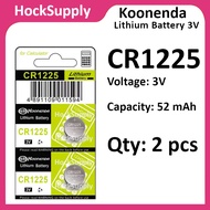 [2pcs] Koonenda CR1225 Battery Lithium Battery 3V 1225 [FAST SHIP OUT]