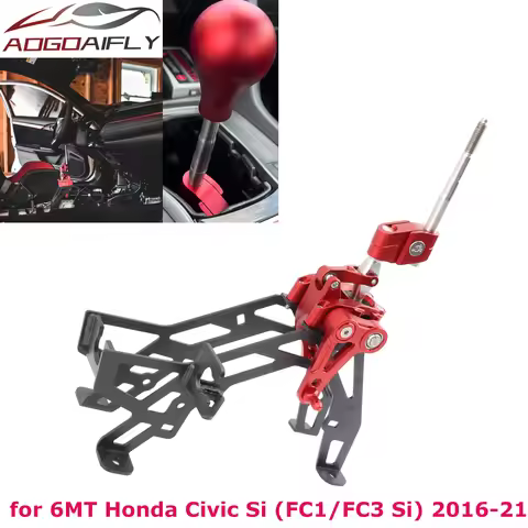 6MT Adjustable Quicker Short Shifter Fit M10 x 1.5 Shift Knob for Honda Civic Coupe/Sedan MT (FC2/FC
