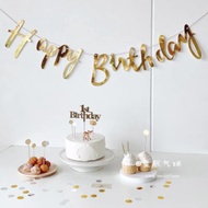 Premium Quality Happy Birthday Bunting Script Cursive Banner Birthday Banner Script Cursive Bunting 