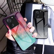 Gradient Tempered Glass Phone Case For Xiaomi 13T pro 13tpro 13pro 13lite 13Ultra Xiaomi13t pro Xiaomi13tpro 2023 Casing Fashion Soft TPU Edge Shockproof Hard Back Cover