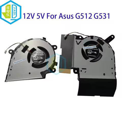 CPU GPU Fan Cooler For Asus ROG Strix G512 G712 G531 G512LW G712LV G531GV 12V 5V Gamer Laptop Fans 1