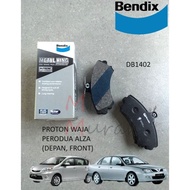 Original Bendix DB1402 ALZA, WAJA Front disc pad brake pad Metal King (depan)