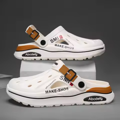 Hole-in-the-wall shoes man summer wear driving thick-soled anti-skid smelly PVC tide man with sandal