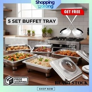 5 Set Buffet Tray Buffet Kenduri Buffet Pan Food Tray Bekas Lauk Kenduri 5 in 1 Buffet Tray