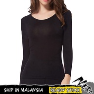 【Local Ready Stock】【NERO】SHIGA Women Long Sleeve T-Shirt Top Inner Wear Baju Perempuan Lengan Panjan