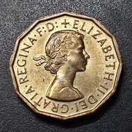UK Queen Elizabeth II 3 Pence 1967