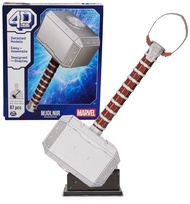 Marvel Mjolnir Thor Hammer 3D Puzzle Model Kit with Stand 87 Pcs | Thor Desk Decor | Building Toys |