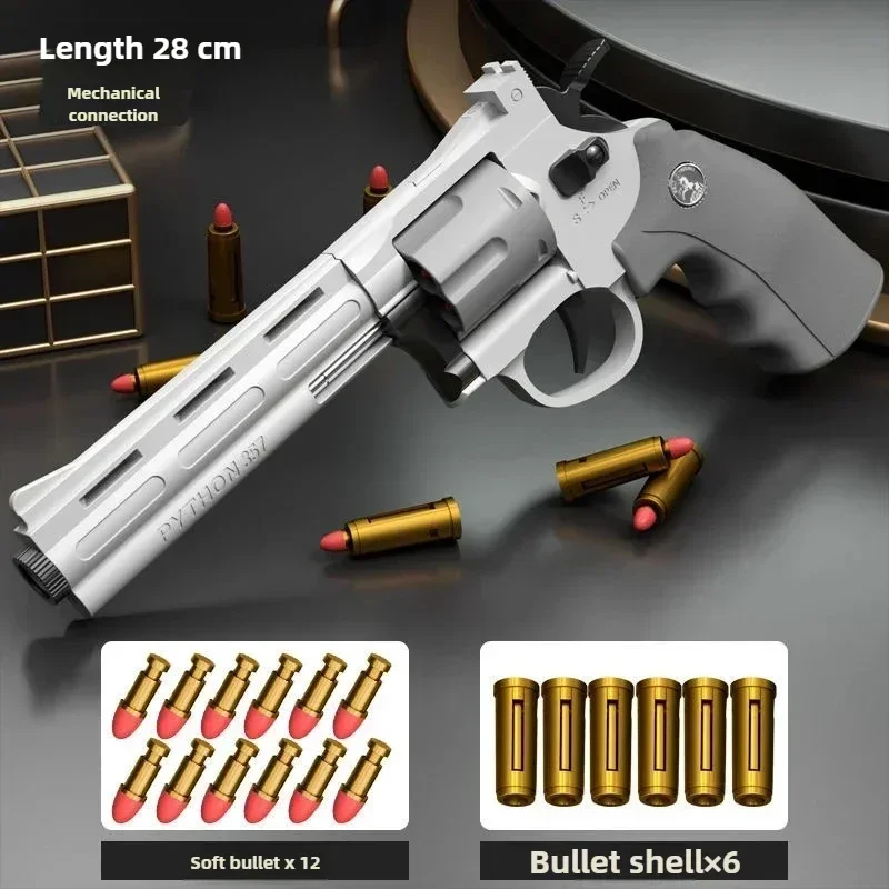 Magnum ZP5 357 Automatic Continuous Soft Dart Blaster Toy with Multiple Safe Darts Outdoor Action Pl