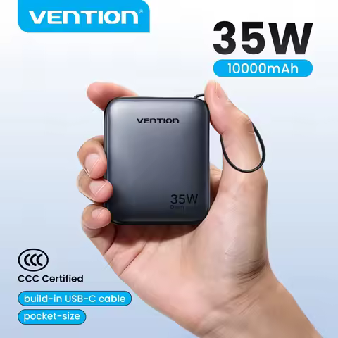 Vention NEW 10000mAh 35W Power Bank Fast Charge Portable Mini 3C PowerBank for iPhone 17 Xiaomi Exte