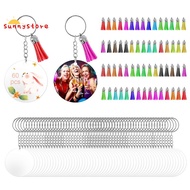 350Pcs Acrylic Clear Keychain Blanks for Vinyl with Blanks, Tassels, Jump Rings, Keychain Rings for 