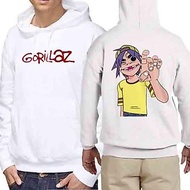 New White Hoodie Gorillaz Band Hoodie Jumper Cotton Fleece Casual Unisex