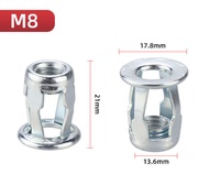HIFESON 10ชิ้น20ชิ้น50ชิ้น M5 M4 M6อลูมิเนียมน็อตตัวขยายหมุดย้ำสลักเกลียวสลักเกลียวหมุดเหล็กอลูมิเนี