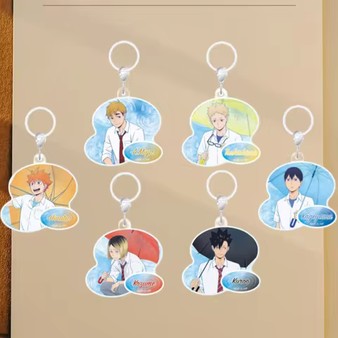 Acrylic Keychain Car Bag Pendant Gifts Anime Haikyuu!! Hinata Shouyou Miya Atsumu Tsukishima Kei Koz