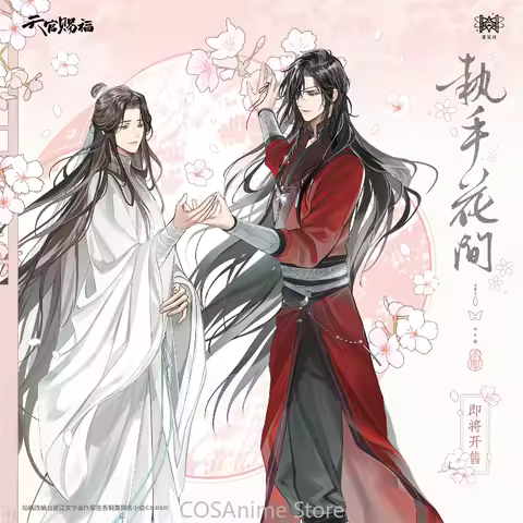 Official Anime Tian Guan Ci Fu TGCF Xie Lian Hua Cheng Cosplay Badge Polaroid Acrylic Colored Paper