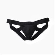 N002 Men's Low-Waist Pure Cotton Thong Solid Color U Convex Pouch Bag Exposed Buttocks Fashion Sexy Cross Double Thong