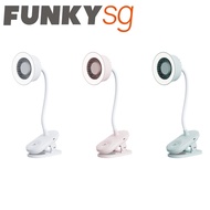 2 in 1Clamp Lamp Fan Adjustable Angle suitable for indoor and outdoor Warm White light for reading