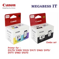 Canon Genuine ink Cartridge E410 E470 PG47 Black CL57 CL57S dakwat ink PG-47 PG47
