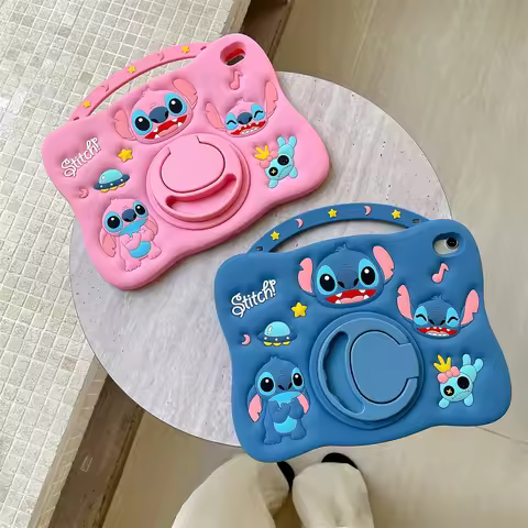 3D Cartoon Stitch Silicone Tablet Protective Case For IPad 10 9 8 7th Generation Air 2 3 4 5 6 7 10.