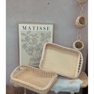 Rattan gift box handle box jewellery box jewellery organizer