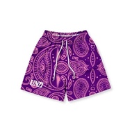UNDRAFTED Bandana Logo Plum Mesh Shorts