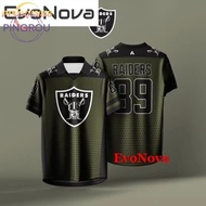 AMIGO NFL PREMIUM JERSEY RAIDERS GREEN LYCRA Sport Baju Tshirt Lelaki Jersi Viral【𝐅𝐑𝐄𝐄 𝐂𝐔𝐒𝐓𝐎𝐌】
