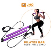 Portable Pilates Bar Kit with Resistance Band Yoga Exercise Pilates Stick
