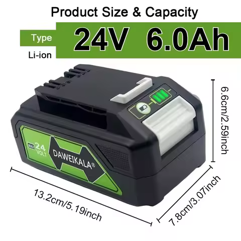 New For Greenworks 24V 6.0Ah Lithium Battery Greenworks Battery for Greenworks 24V 48V Tools MO24B41