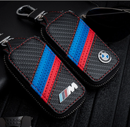 1ชิ้นเคสใส่กุญแจรถยนต์หนังพิมพ์ลายคาร์บอนไฟเบอร์สำหรับ BMW M M3 M5 E60 E63 E61 E90 E92 E93 X5 X6 E39 F01 E66