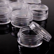 clear plastic box container jars cosmatic 5g ( 2pcs)