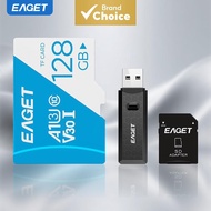 EAGET 4K High Speed Micro SD Card (256GB/128GB/64GB/32GB) With 5 Pcs sleeves and card reader