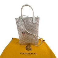 △ Goyard 高雅德 White And Pink Coated Canvas Poitiers Claire Voie PM 2 Way Bag 白色和粉紅色塗層帆布兩用袋 - 26700203