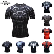 Venom Spiderman T Shirt For Men Compression GYM Sportswear Jersey Quick Dry Men Tshirt