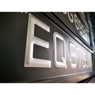 CAR NUMBER PLATE [3D SINGAPORE FONT]