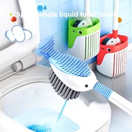 Silicone Toilet Brush + Case | Toilet Cleaning Brush Without Dead Corners | Cute & Practical Whale D