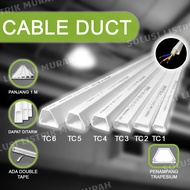 EVERLAST TC 1-6 1 Meter Duct Cable - White PVC Cable Protector with Double Tape, Extreme Temperature