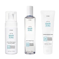 ETUDE Soonjung pH 6.5 Whip Cleanser (5.07 Fl Oz) + SoonJung pH5.5 Relief Toner (6.76 Fl Oz) + SoonJu