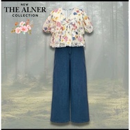 AN337-XL Floral Shirt Set Long Jeans The Alner Label Size XL