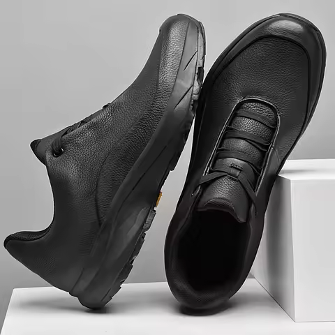 Genuine Leather Travel Sneakers Non-Slip Mens Trainers Classic Casual Sports Shoes Outdoor Male Trek