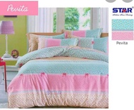 SPREI ANTI GESER | SPREI STAR KATUN LOKAL MOTIF CHERRY KISS MONSTERA BAY MODENA PEVITA DLL