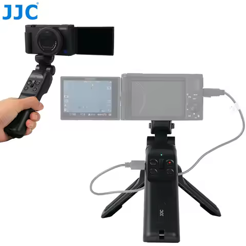 JJC GP-VPT1 Shooting Grip &Camera Remote Tripod for Sony A7 IV III II A7IV A7III ZV1 A6400 A6300 A7R