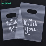 AN.MART 100Pcs Mini Thank you Plastic Gift Bags Wedding Candy Bags Shopping Carrier Bags MY